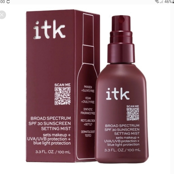 In the Know Broad Spectrum SPF 30 Sunscreen Setting Mist 3.3 oz Set of 2 New - Picture 9 of 11